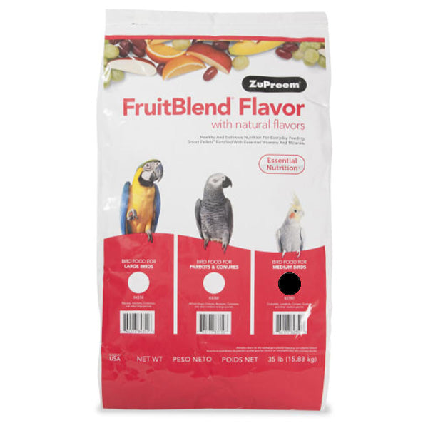 ZuPreem Fruit Blend Medium Birds (Cockatiel) 35 lb New York Bird
