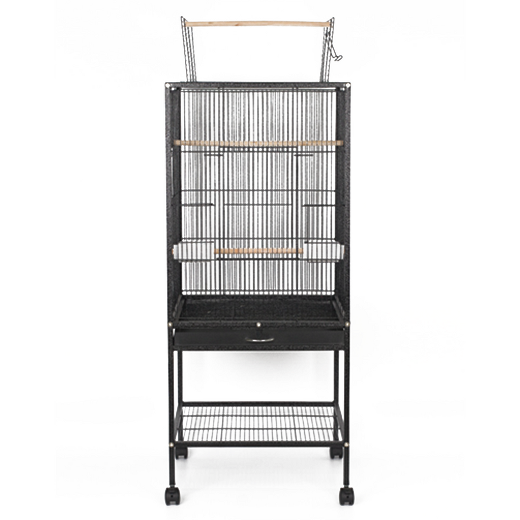 Wrought Iron Parrot Conure Lovebird Cockatiel Bird Cage with Stand