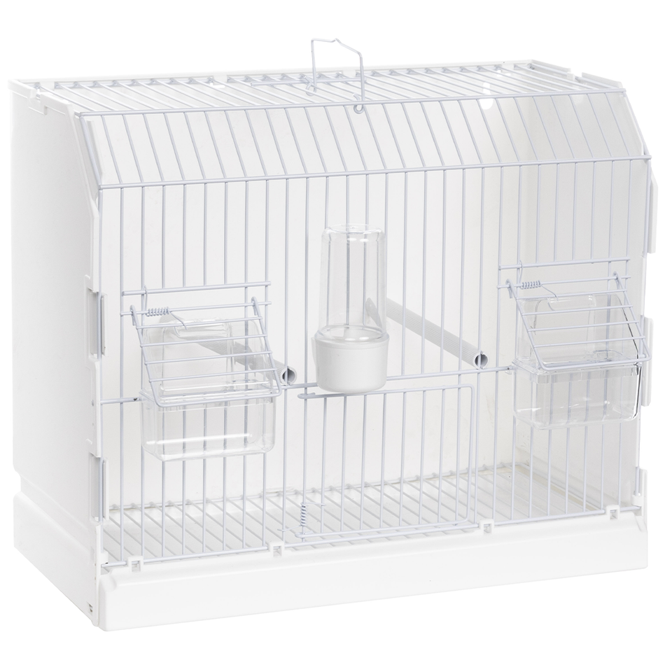 2GR Exposition Cage 3 Doors White Grid High Feeders Position Art. 315/FB3A