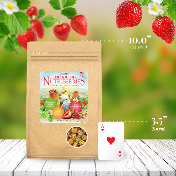 Lafeber Strawberry Nutri-Berries for Small birds 10 oz