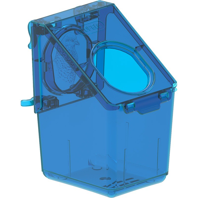 Copele Pigeon feeder 1 Hole Int/Ext Blue translucid