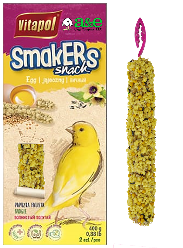 Vitapol Smakers Treat Stick Canary Twin Pack - Egg