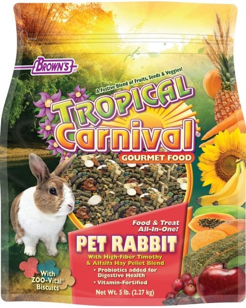 Brown's Tropical Carnival Gourmet Food Pet Rabbit Food 20 lb
