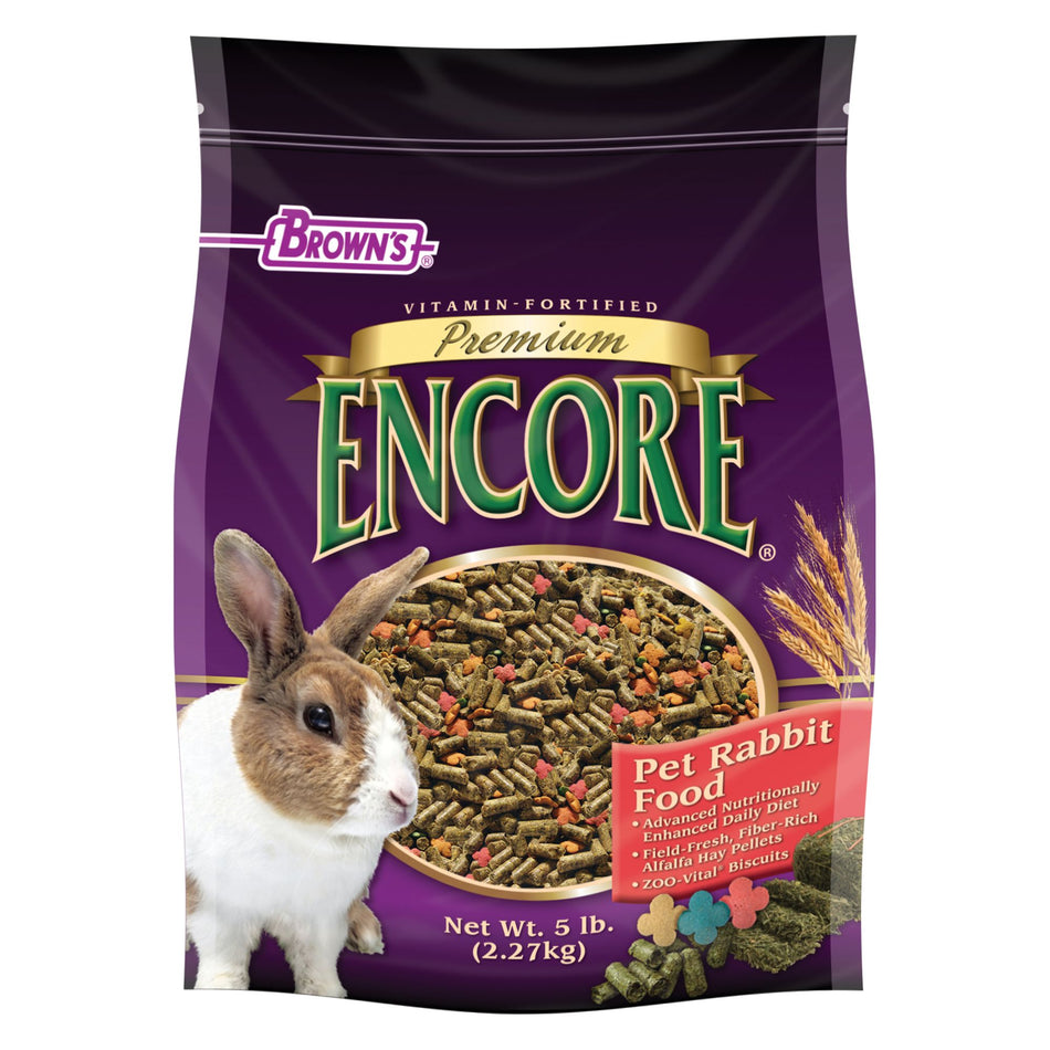 Brown's Encore Premium Pet Rabbit Food  5 lb