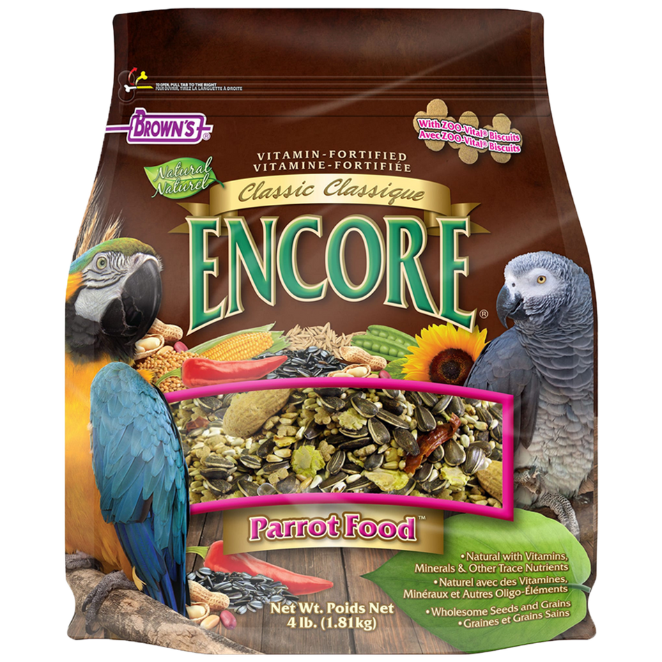 Brown's Encore Classic Natural Parrot Food  4 lb