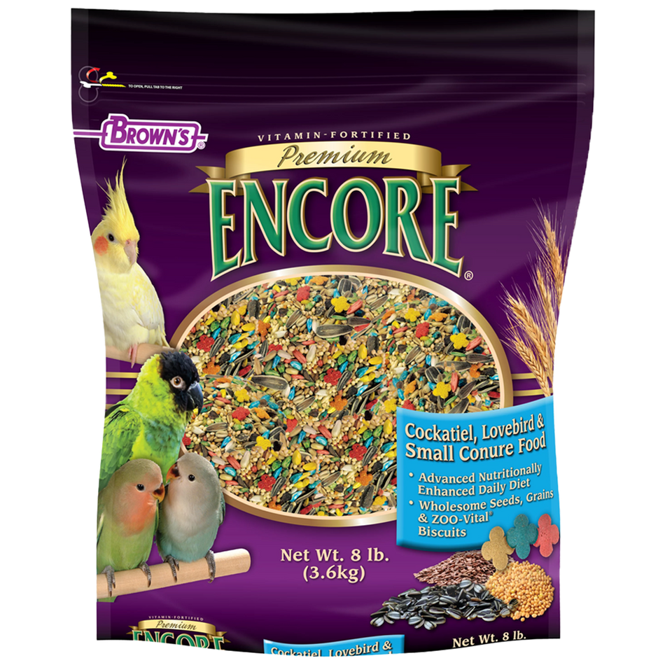 Brown's Encore Premium Cockatiel Food  8 lb