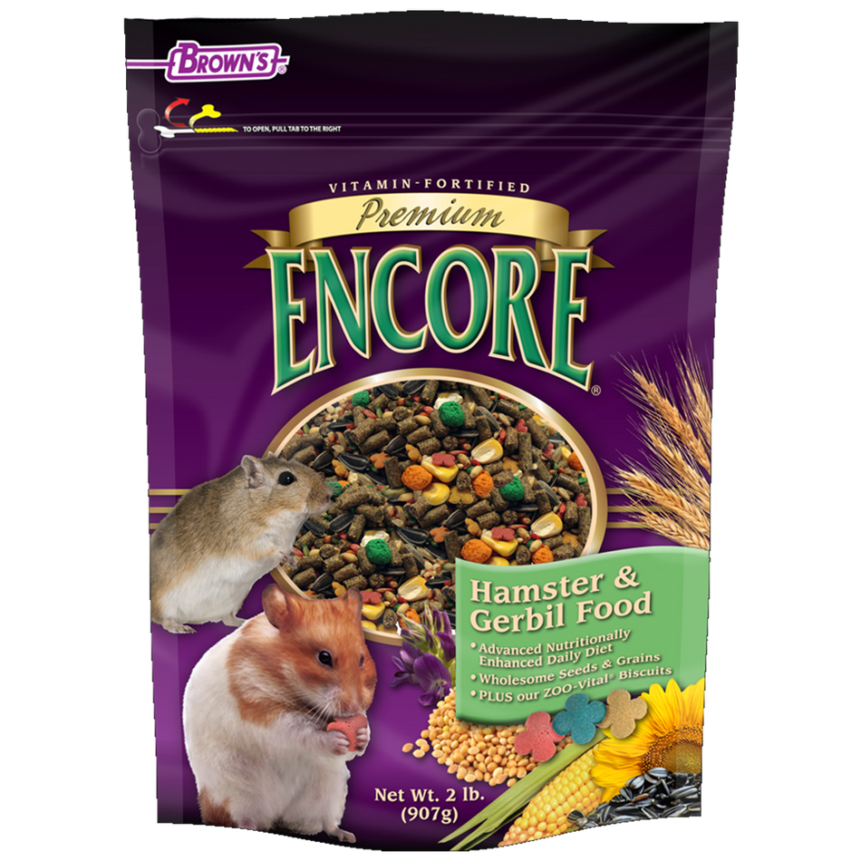 Brown's Encore Premium Hamster & Gerbil Food 1 lb