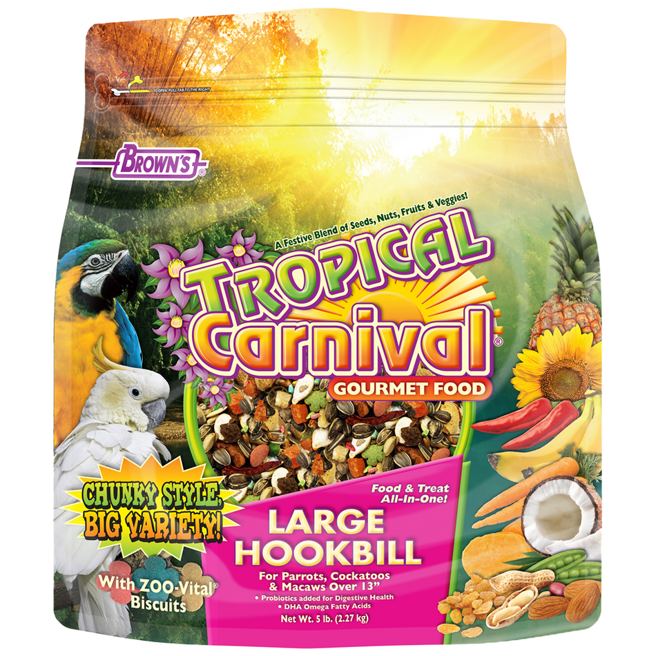 Brown's Tropical Carnival Gourmet Food Large Hookbill 5 lb