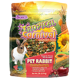 Brown's Tropical Carnival Gourmet Food Pet Rabbit Food  3 lb