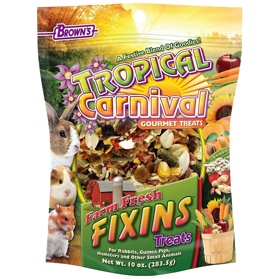 Brown's Tropical Carnival Gourmet Treats Farm Fresh Fixins Treats 10 oz