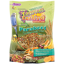 Brown's Tropical Carnival Natural Gourmet Food Parakeet Fortified Daily Diet 2 lb