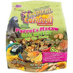 Brown's Tropical Carnival Natural Gourmet Food Parrot & Macaw Big Bites! For Big Beaks 5 lb