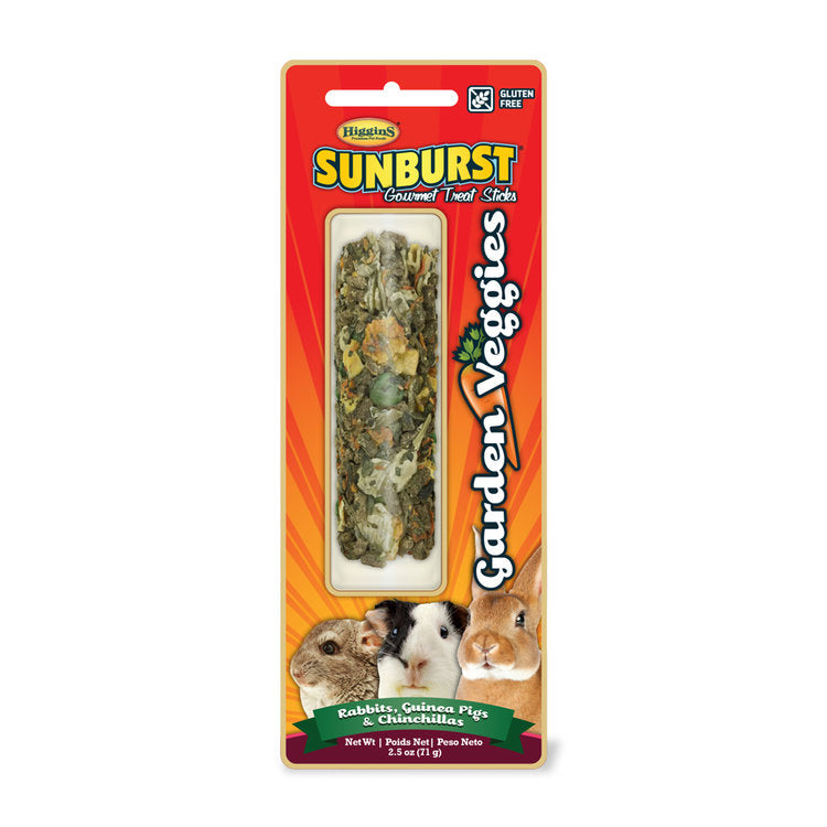 Higgins Sunburst Stick Garden Veggies For Rabbits, Guinea Pigs & Chinchillas 2.5 oz