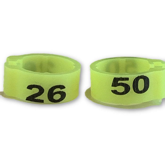 Numbered Bands Neon Yellow