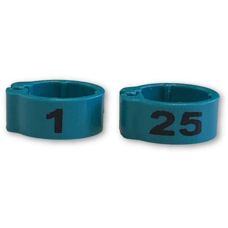 Numbered Bands Teal Blue