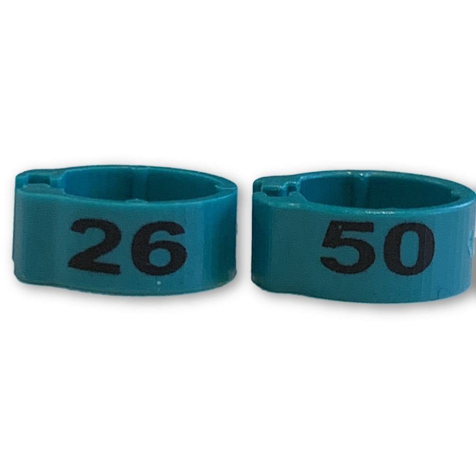 Numbered Bands Teal Blue