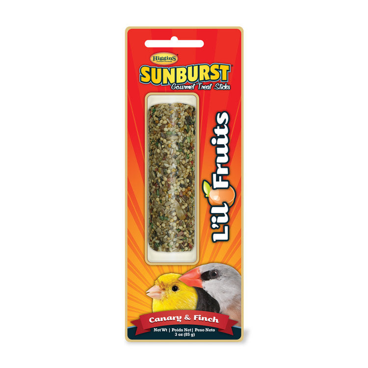 Higgins Sunburst Stick Lil Fruit For Canaries & Finches 3 oz