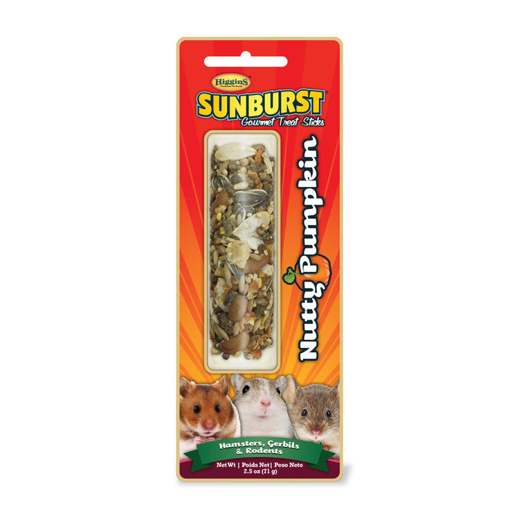 Higgins Sunburst Stick Nutty Pumpkin For Hamsters, Gerbils, Mice & Other Rodents 2.5 oz