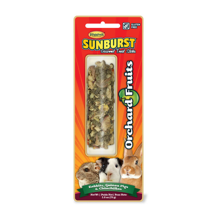 Higgins Sunburst Stick Orchard Fruits For Rabbits, Guinea Pigs & Chinchillas 2.8 oz