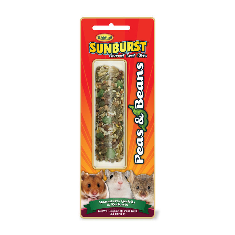 Higgins Sunburst Stick Peas & Beans For Hamsters, Gerbils, Mice & Other Rodents 2.3 oz
