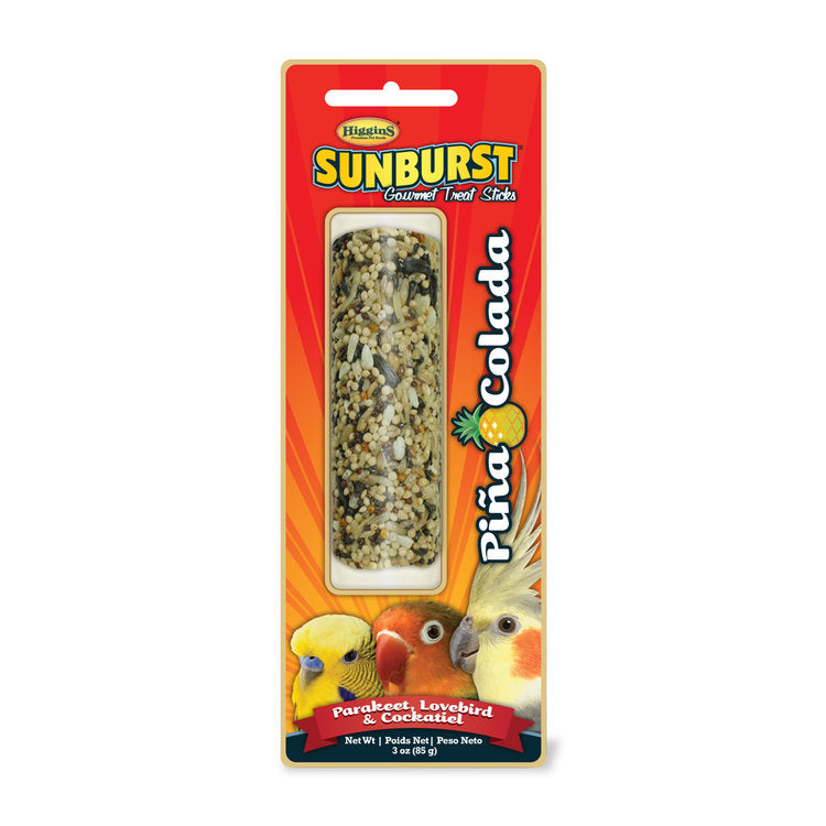 Higgins Sunburst Stick Pina Colada For Parakeets, Lovebirds & Cockatiels 3 oz