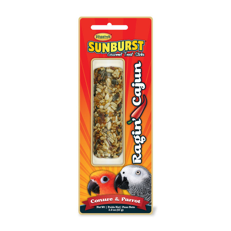 Higgins Sunburst Stick Ragin Cajun For Conures & Parrots 2 oz