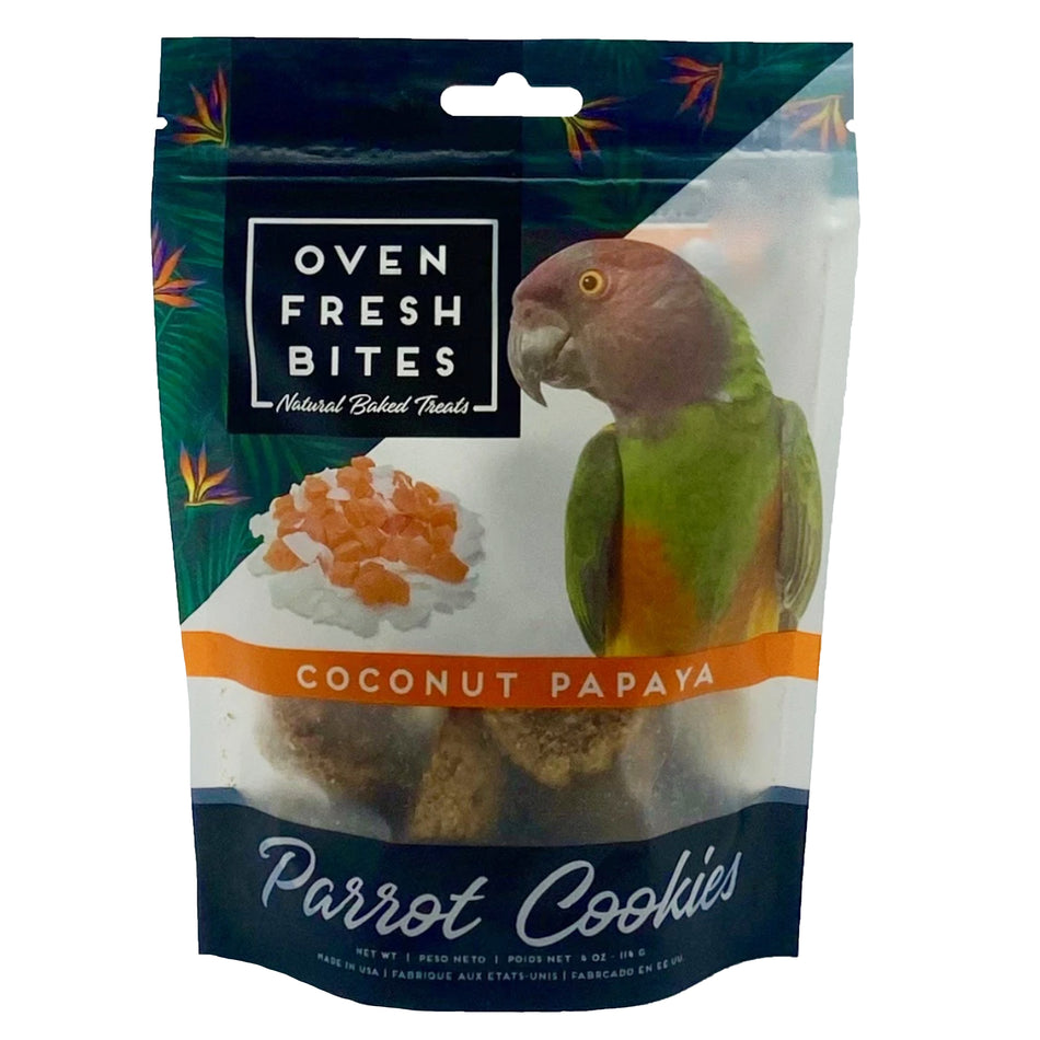 Caitec Oven Fresh Bites Natural Baked Treats, Coconut Papaya 4 oz