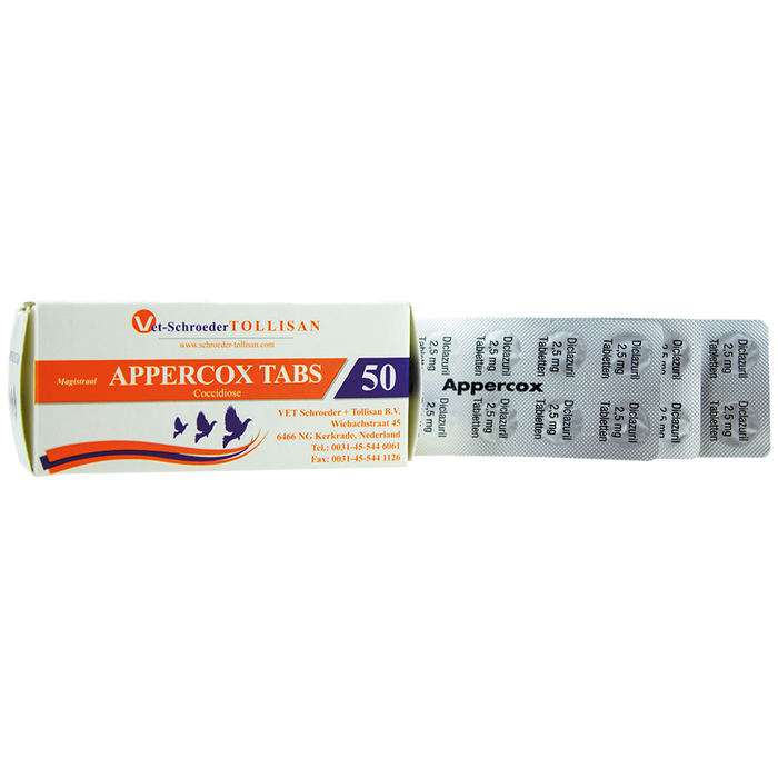 Vet-Schroeder Tollisan Appercox Tabs 50 Tablets