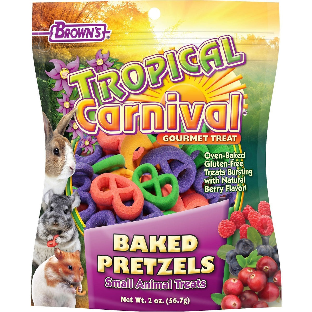 Brown's Tropical Carnival Baked Pretzel Small Animal Treats - New York Bird Supply