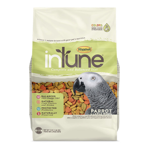 Higgins InTune Natural Parrot Food 3 lb