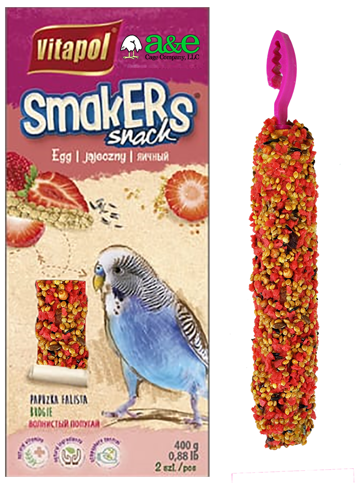 Vitapol Smakers Treat Stick Parakeet Twin Pack - Strawberry